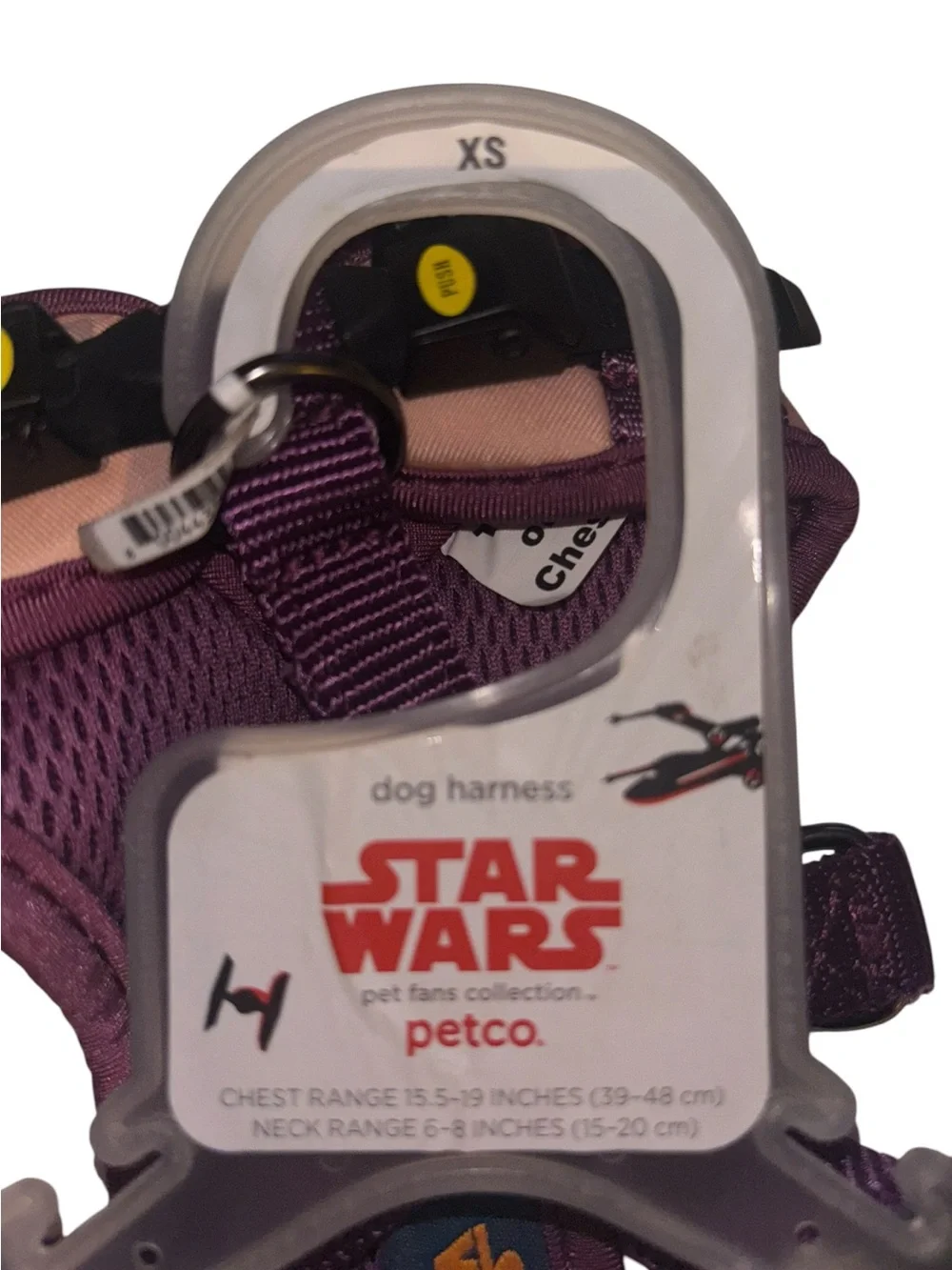 Star Wars Purple and Pink Small Pet Harness with Gold Accent